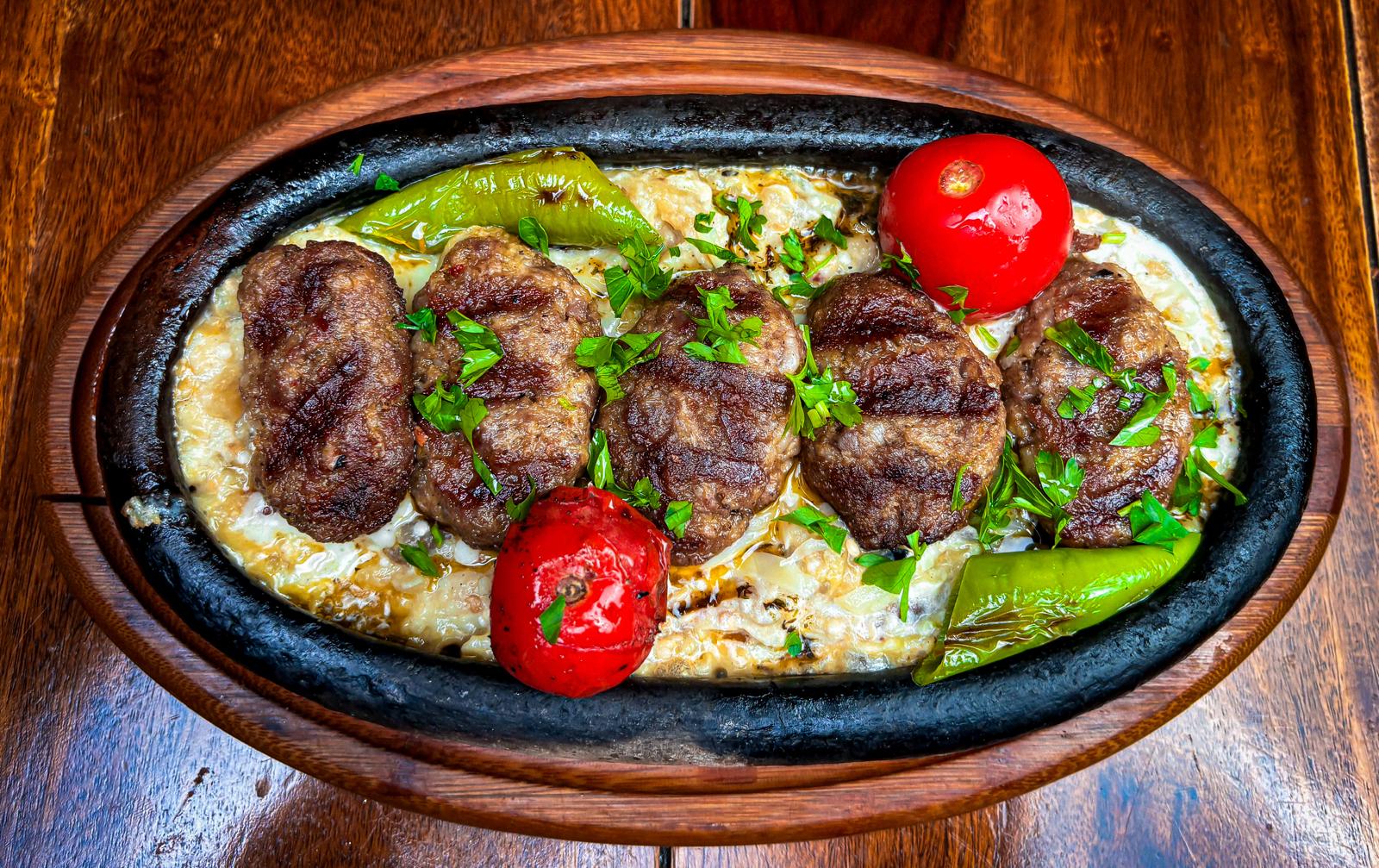 G-VG-VJ CK 05 Green Lentil Patties Casserole OR ZUCCHİNİ FRİTTERS Bedded In Kash-Kek