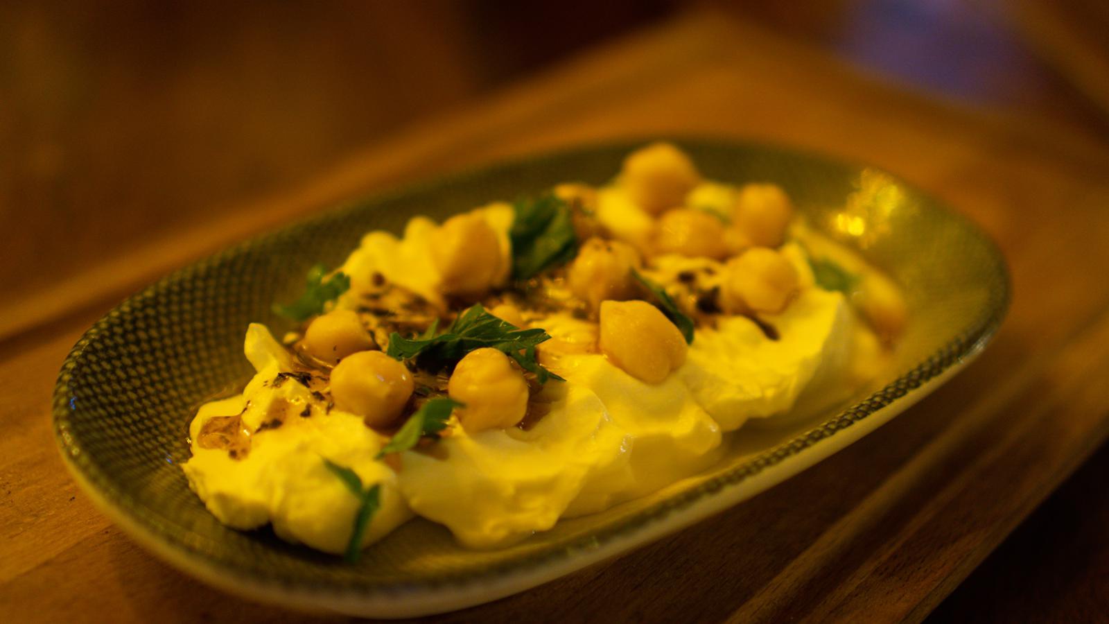 VJ AP 17 Strained Yogurt Topped With Marinated Chickpeas