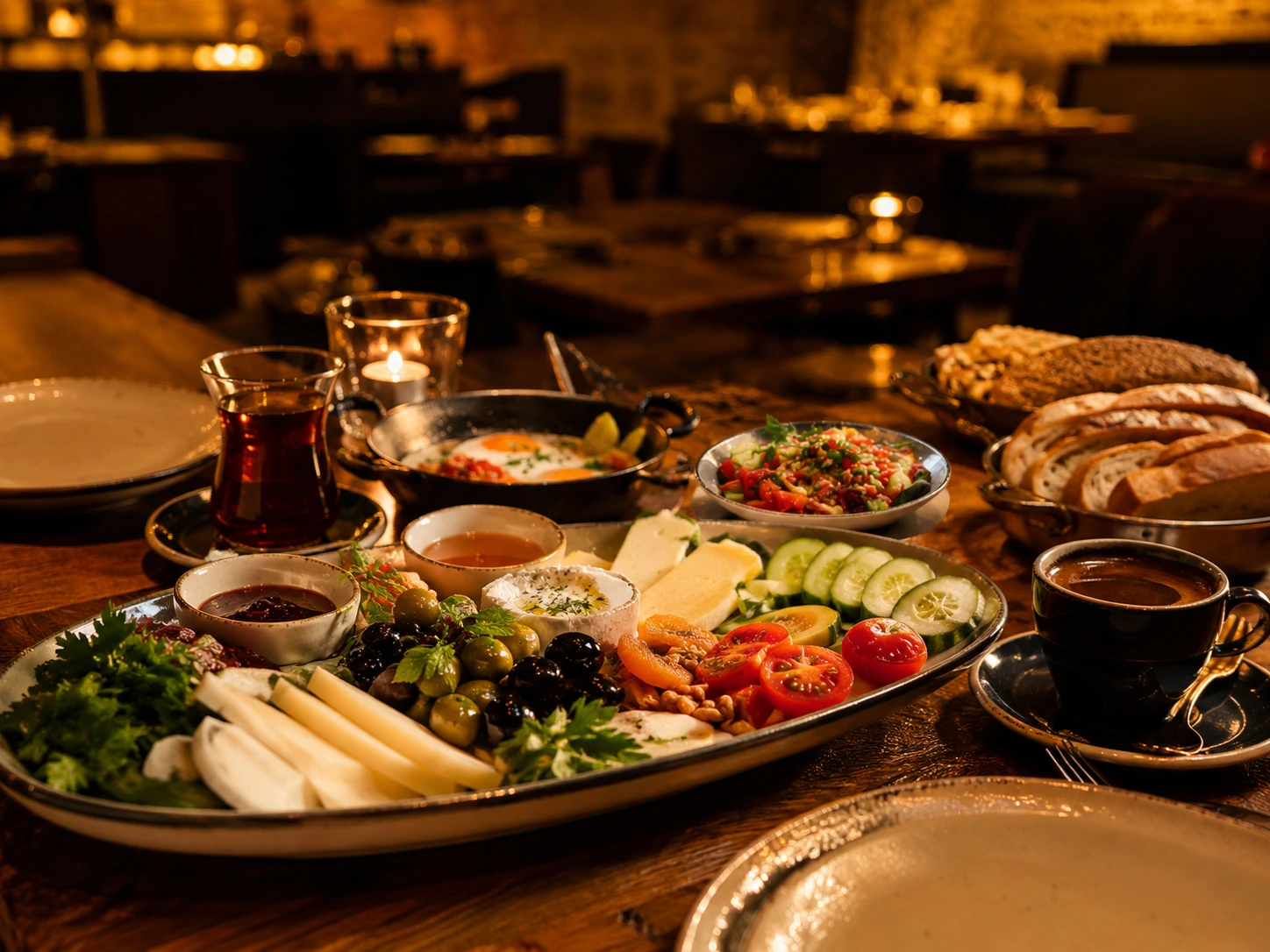 Arch Bistro breakfast and shared table plates